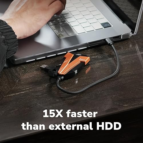 Miniatura 5 de DATO SSD externo de 2 TB, unidad externa de estado sólido SSD portátil USB externo 3.2 Gen 2x2 Tipo-C OTG compatible con PS5 y Xbox, hasta 16001500
