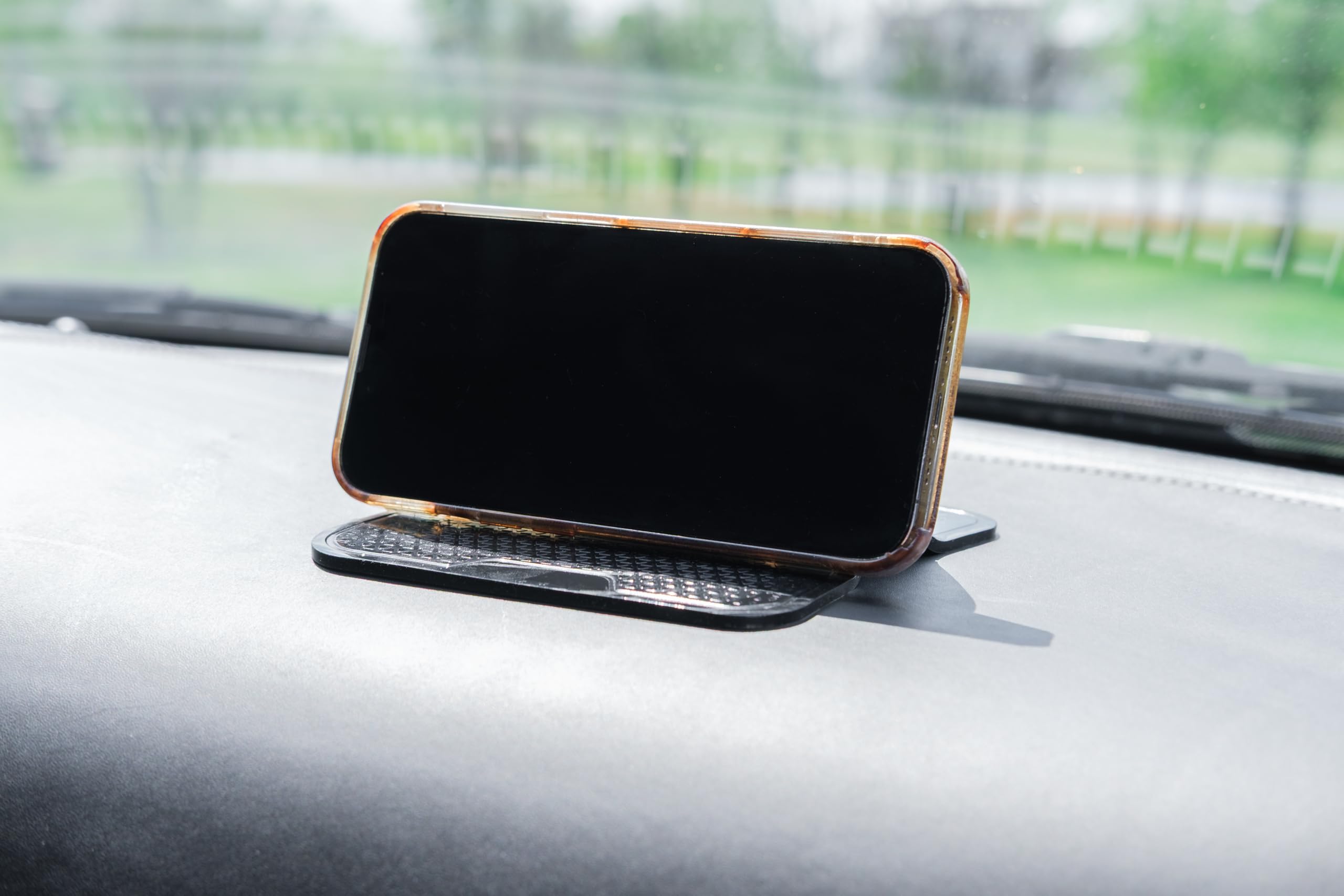 Hitt Brands Multi-Functional Automotive Non-Slip Pad - Phone Holder, Dashboard Organizer, Key & Sunglass Mount, Anti-Slip Mat for Car Dashboard