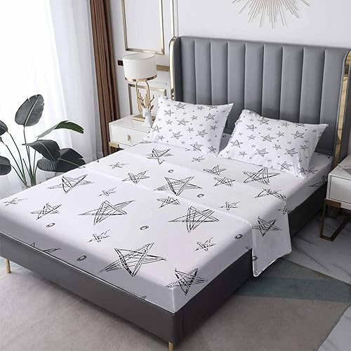 Miniatura 8 de Sábanas de camuflaje tamaño Queen  Sábanas de cama de fósil de dinosaurio, microfibra suave, bolsillo profundo, sábanas y fundas de almohada con