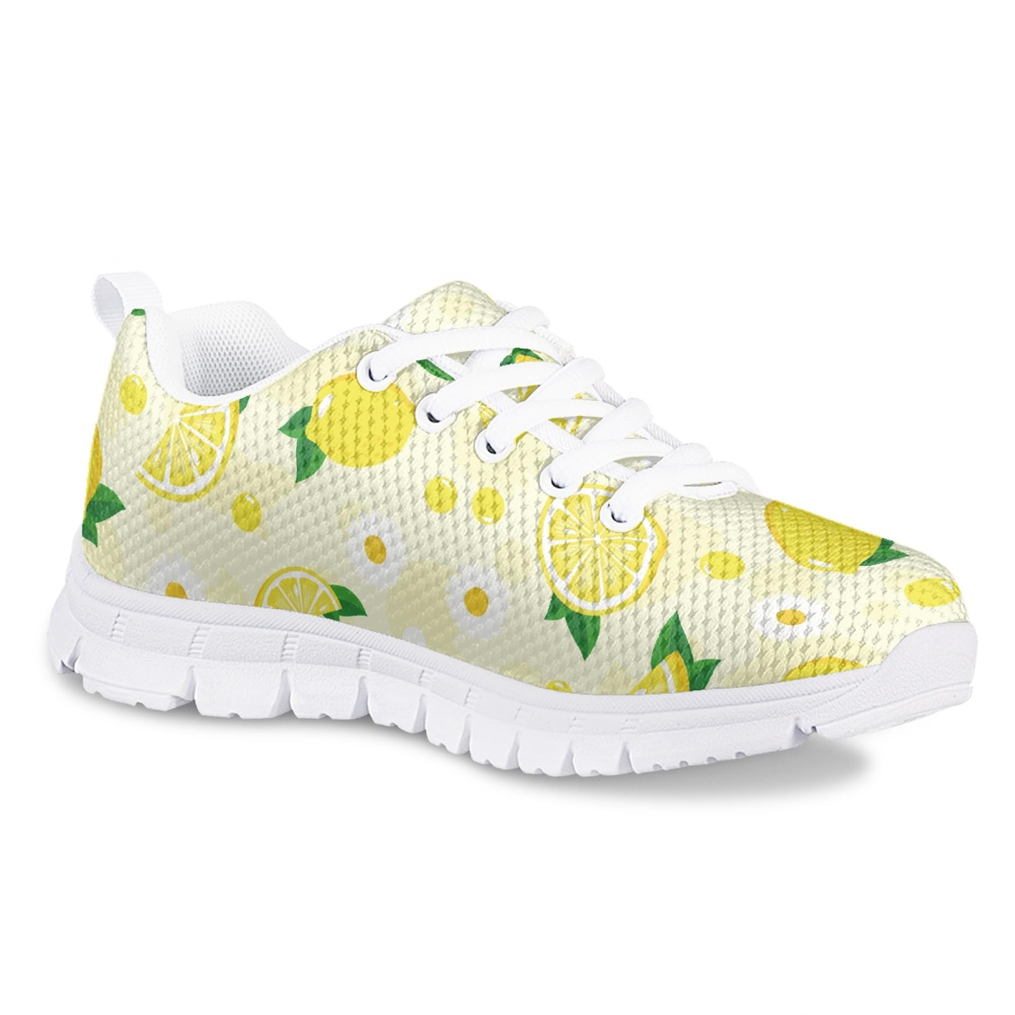 Dellukee Boys Girls Running Shoes Fashion Sneakers Kids Youth Breathable Lightweight Athletic Lace Up Walking Shoes