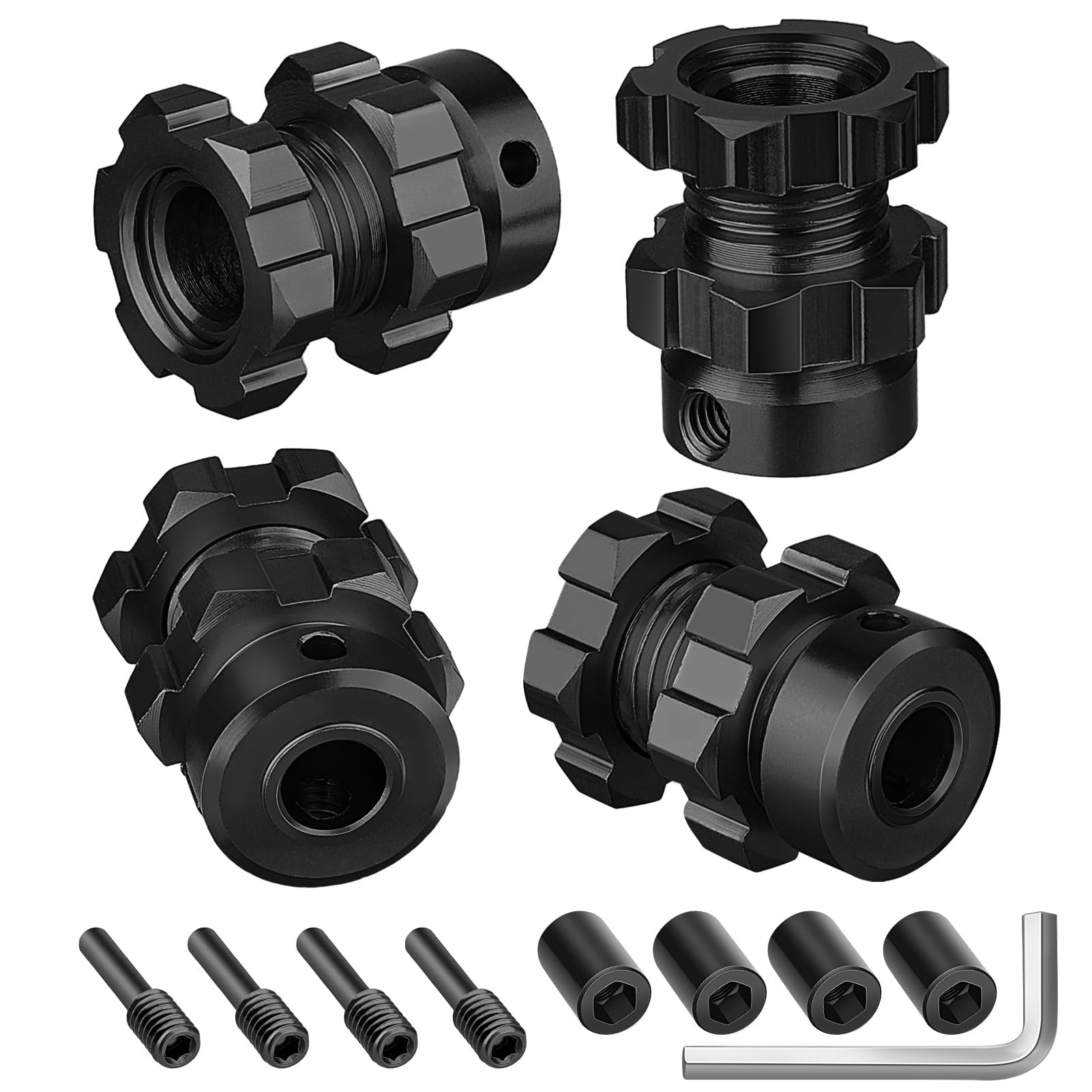 Amazon.com: 4pcs FriHobby 17mm Wheel Spacer Splined Wheel Hex Hub