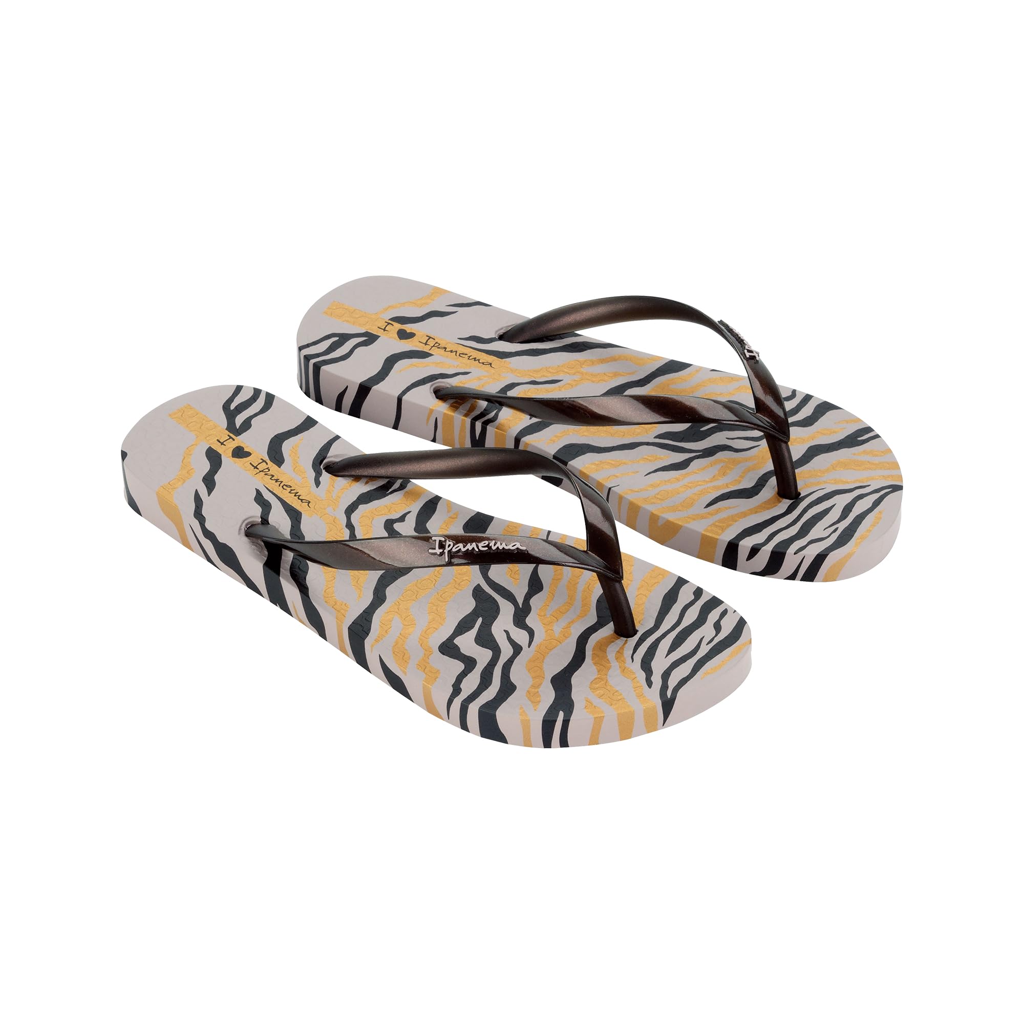 Ipanema Women's Animal Print III FEM Flip Flops, Grey/Bronze, 37 EU, Grey Bronze, 5 UK