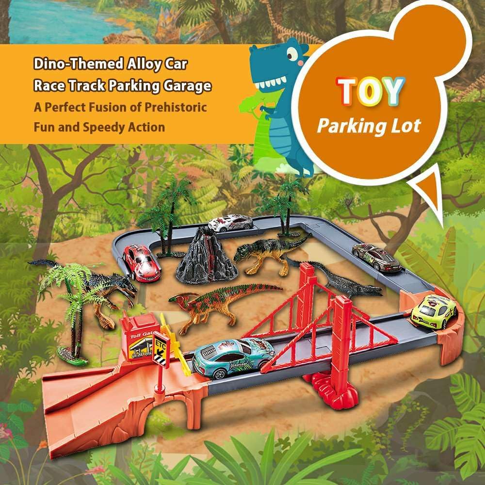 TONICTOYS VNew Kids Game Plastic Racing Car Railway Slot Toys Easy Building DIY Car Track Toy for Kids Boys Girls Track Set Toy DIY Self-Assemble Toy (Multi_Pack of 1) 2