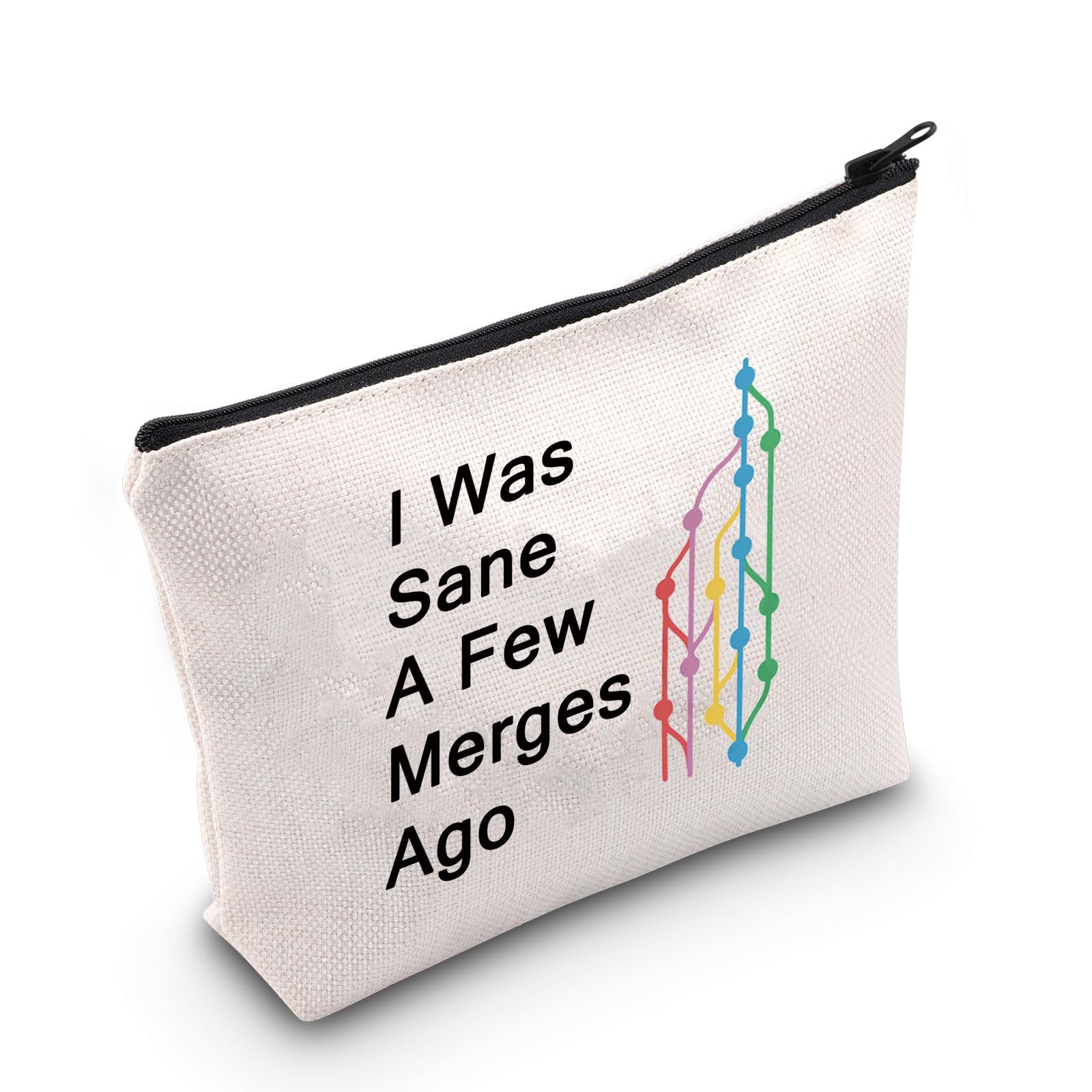 MNIGIU Code Lover Gift I Was Sane A Few Merges Ago Makeup Bag Programmer Gift Developer Gift Software Engineer Gift