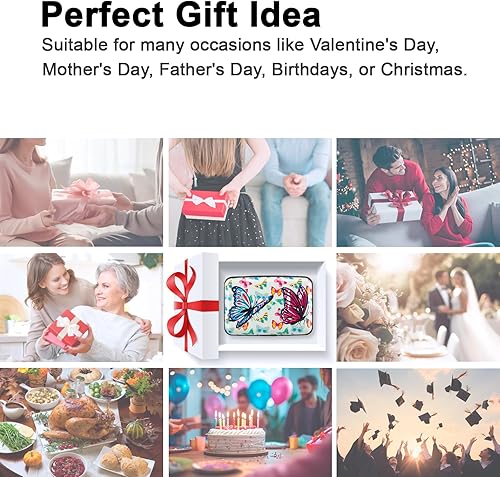 Miniatura 7 de Tarjetero para mujeres y hombres, billetera con bloqueo RFID, pequeña, de negocios, de metal, delgada, mini, estuche rígido de aluminio, A