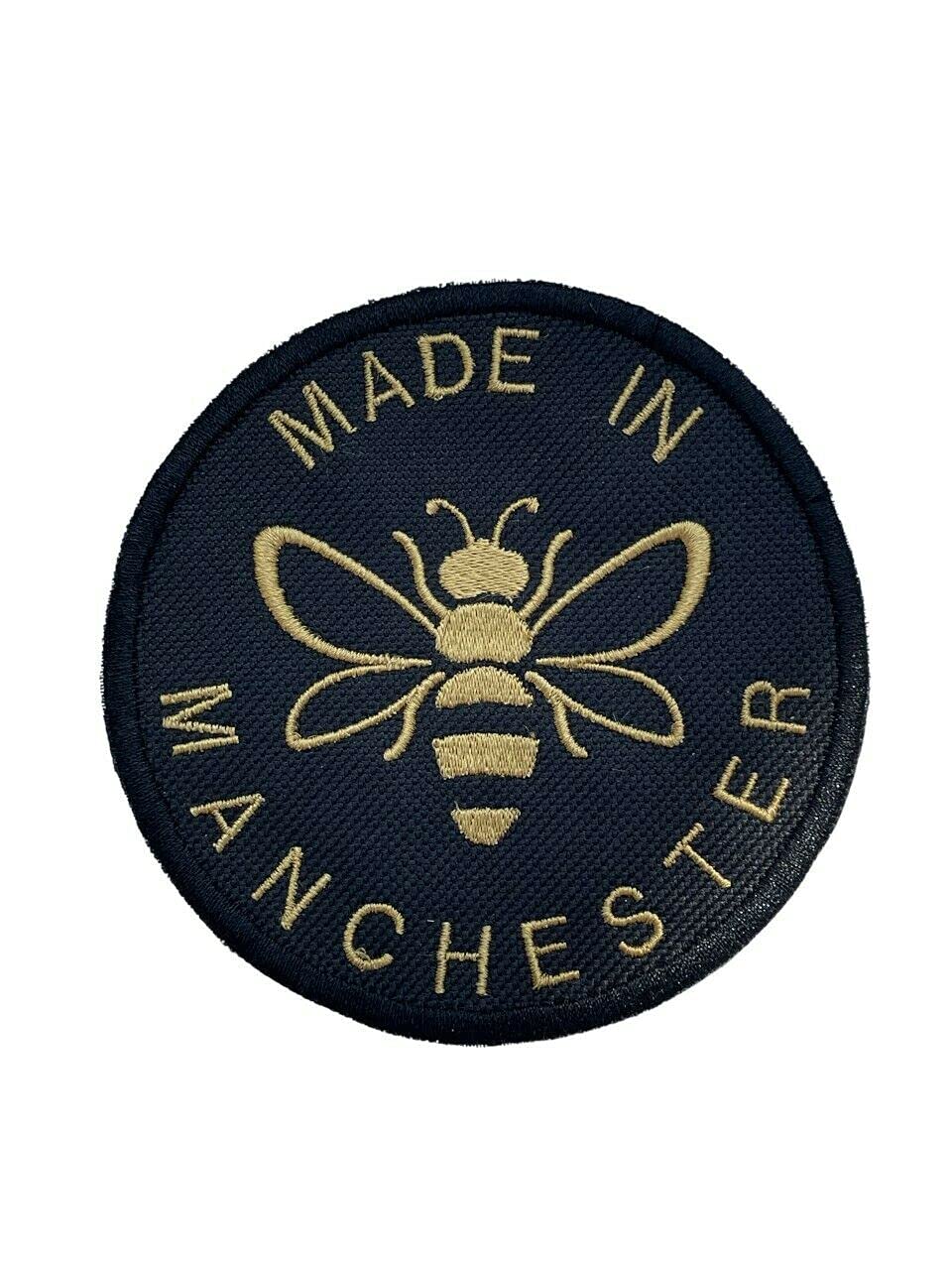 Smartbadge® Bee Made In Manchester Embroidered Sew/Iron on Patch (A)