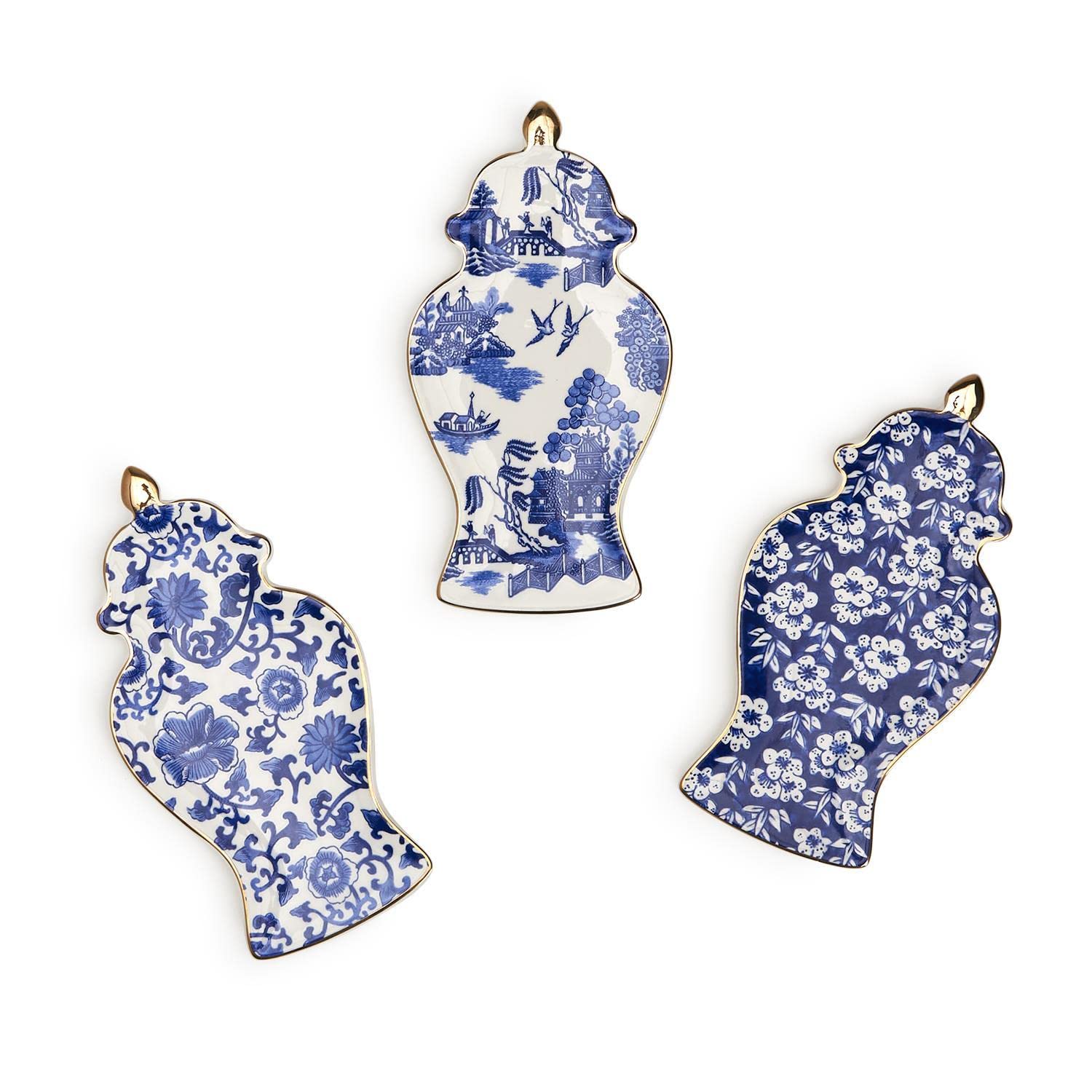 Amazon.com: Two's Company Ginger Jar Trinket Traya/3 Designs