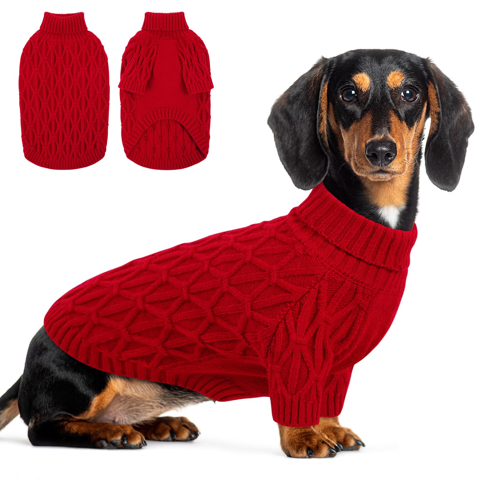 Queenmore Medium Dog Sweater,Dog Sweater for Medium Dogs Boys Girls,Christmas Sweaters for Dogs,DogSweater Knitwear Outfit,Thick Warm Pet Clothes for
