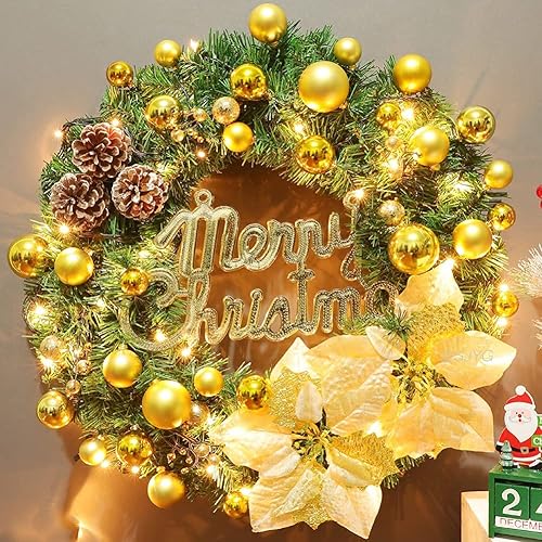 Miniatura 10 de Luces de Navidad, tira de 50 luces LED para exteriores de 18 pies con temporizador y 8 modos, funciona con 3 pilas AA, impermeable, para decoración