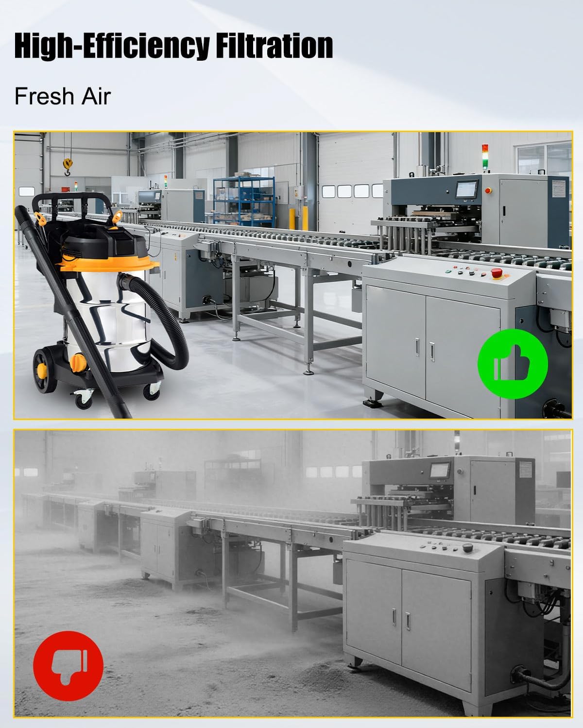 Cartridge Filter Assembly Compatible with Vacmaster Industrial Models VK811PH VK1011SIWTH VKHF001