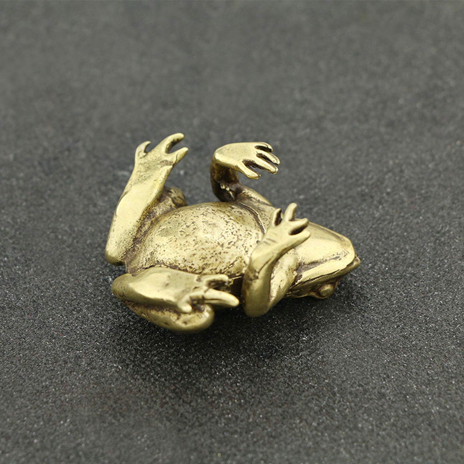 UrbanHui Figurine Vintage Grenouille En Laiton Massif Pour Décoration