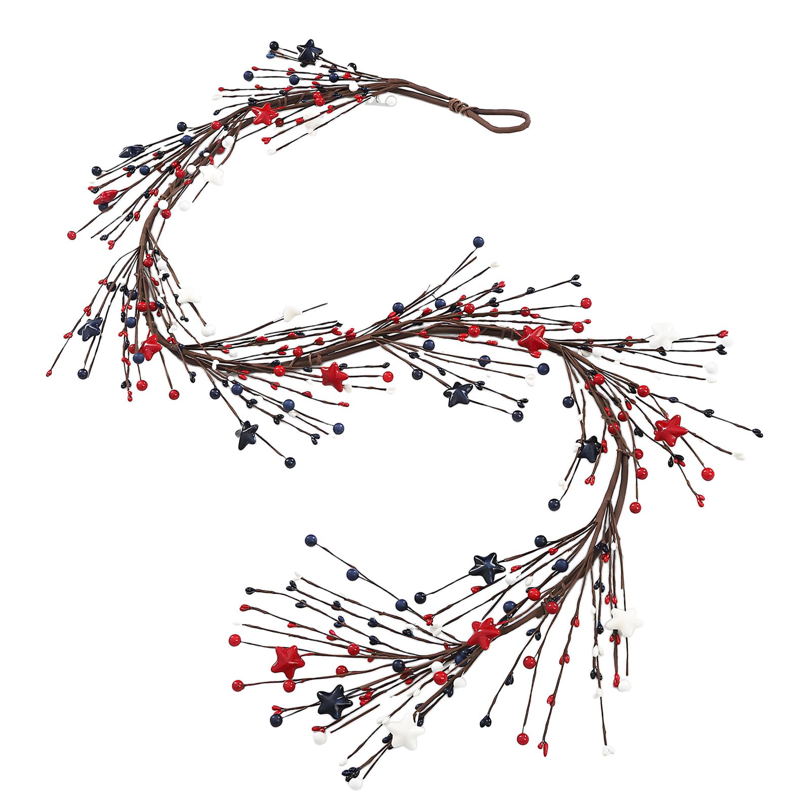 Tsophreniq Flexible Star Rattan Independence Day Patriotic Garlands for Indoor and Outdoor Decorative Arrangements Fraudulent Twiner Decoration