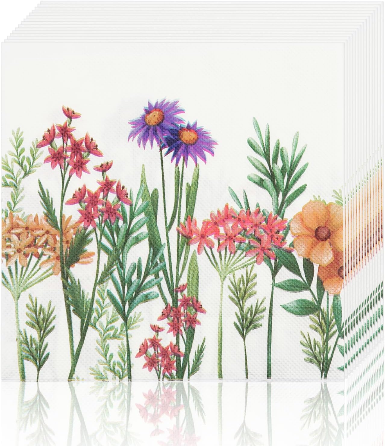 40 Pack Floral Napkins Pretty Floral Paper Napkins Table Decorations