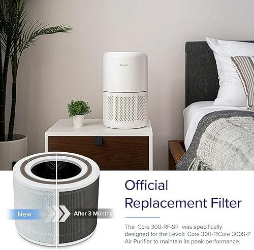 Miniatura 5 de LEVOIT Filtro de repuesto Core 300-P para purificador de aire, removedor de humo, filtros Core300S-P genuinos, compatible con el modo de suspensión