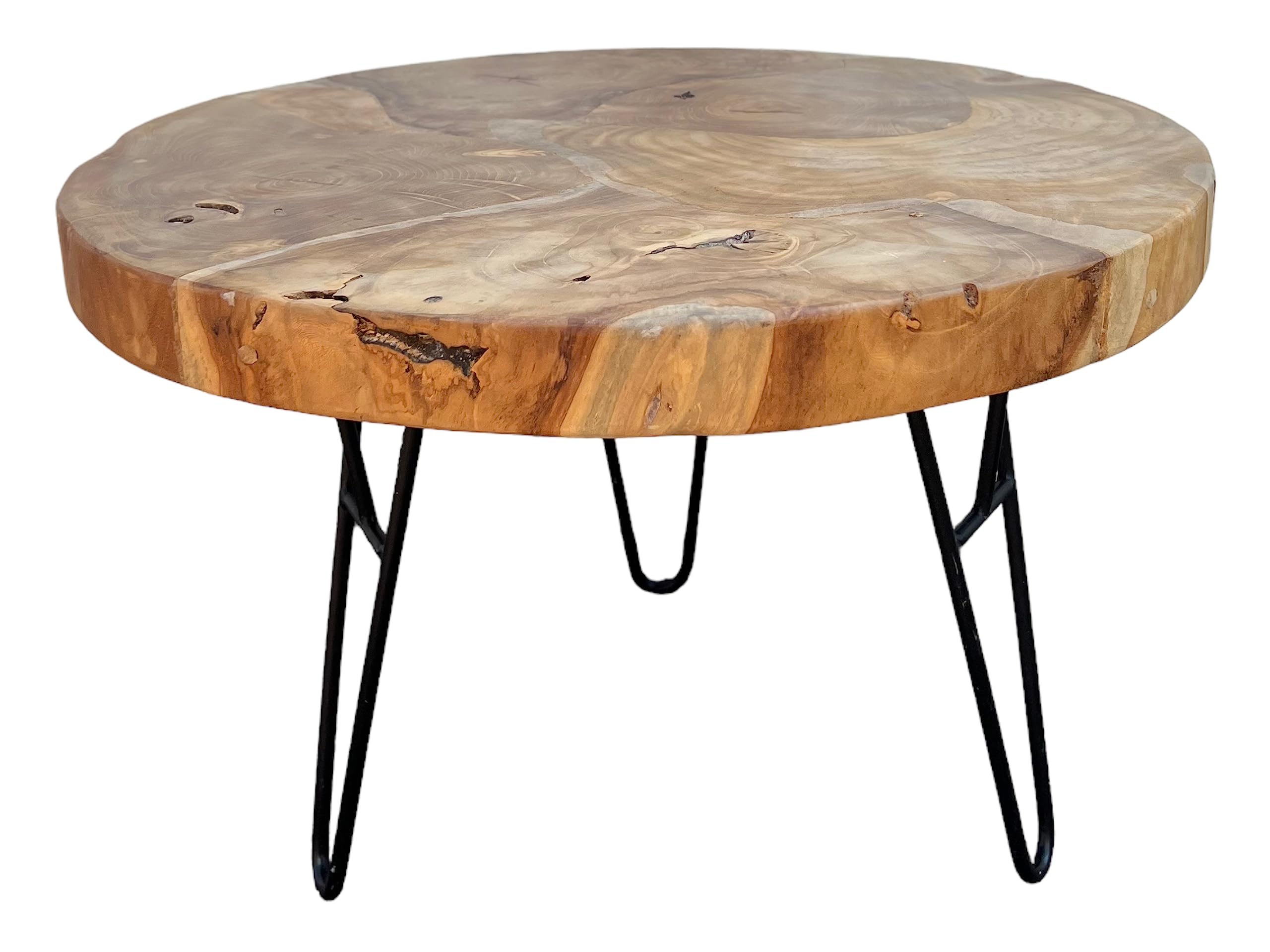 Tavolino da giardino rotondo 80 cm in legno di acacia - Puertorico