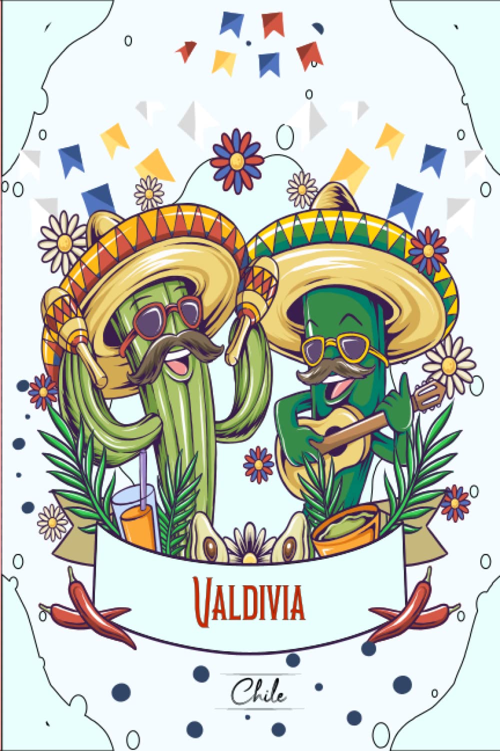 Valdivia: best NoteBook to write about travel to Valdivia / Chile / Wide Ruled Paper Notebook (6 x 9) / 120 page ( Valdivia Composition Note books).