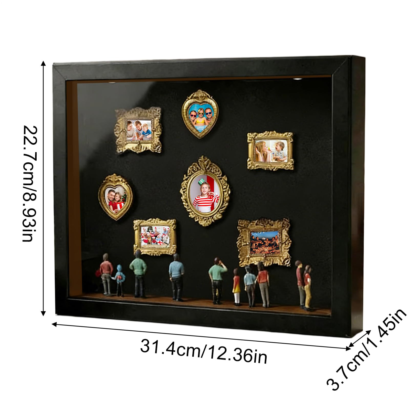 Generico Mini Museum - Rilievo Fai Da Te Con Statuine,Cornice Scatola Decor Scrivania - Per Casa Camera da Appartamento Ufficio Hotel Feste di Compleanno Regali per Famiglia e Adulti