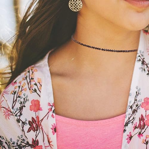 Miniatura 7 de LiQunSweet - Cuentas de obsidiana natural de 0.079in con piedras preciosas facetadas redondas de cristal de energía para hacer joyas de bricolaje