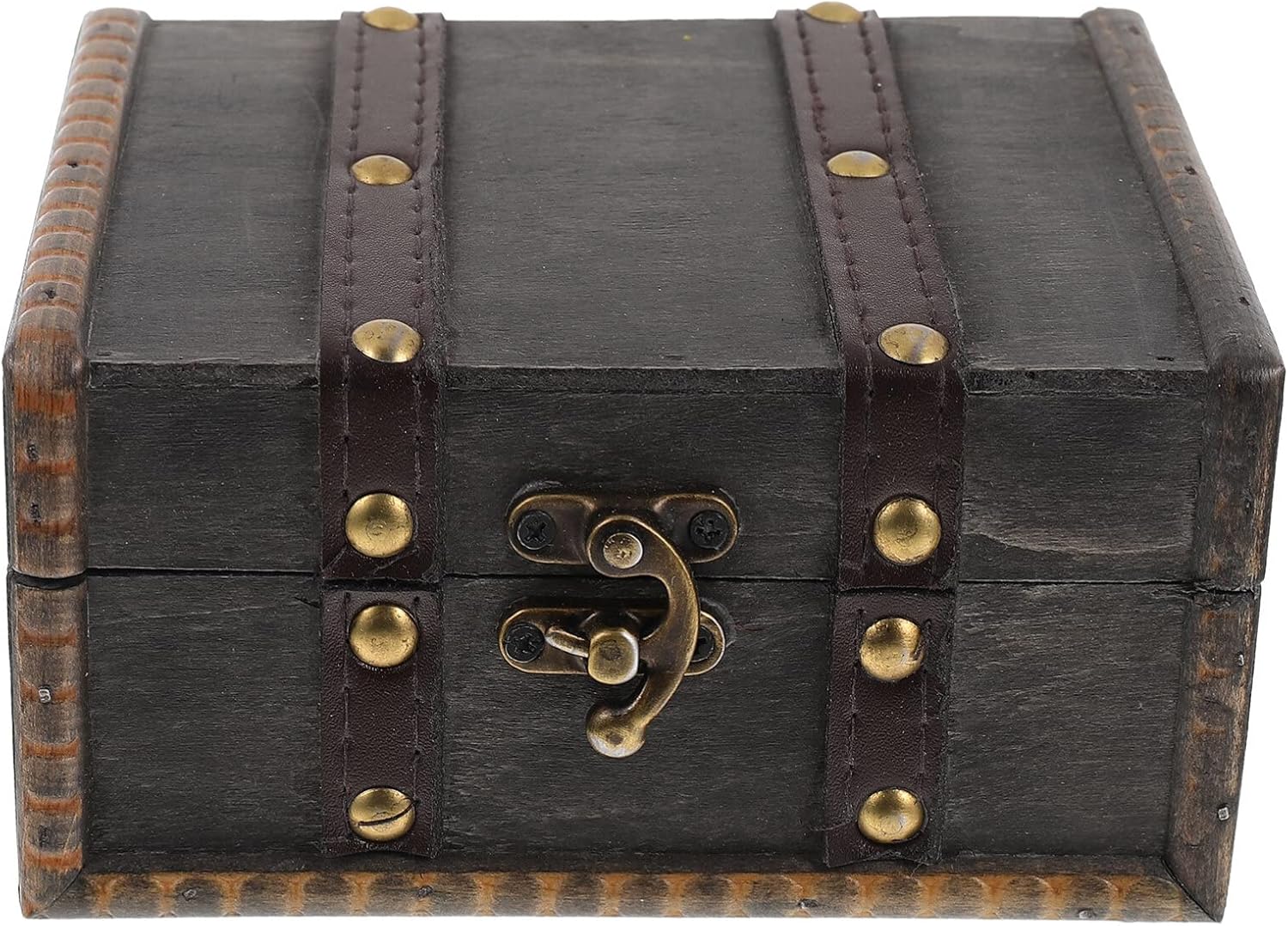 Cabilock Vintage Jewelry Trinket Box Wooden Storage Case Jewelry Organizer Decorative Box