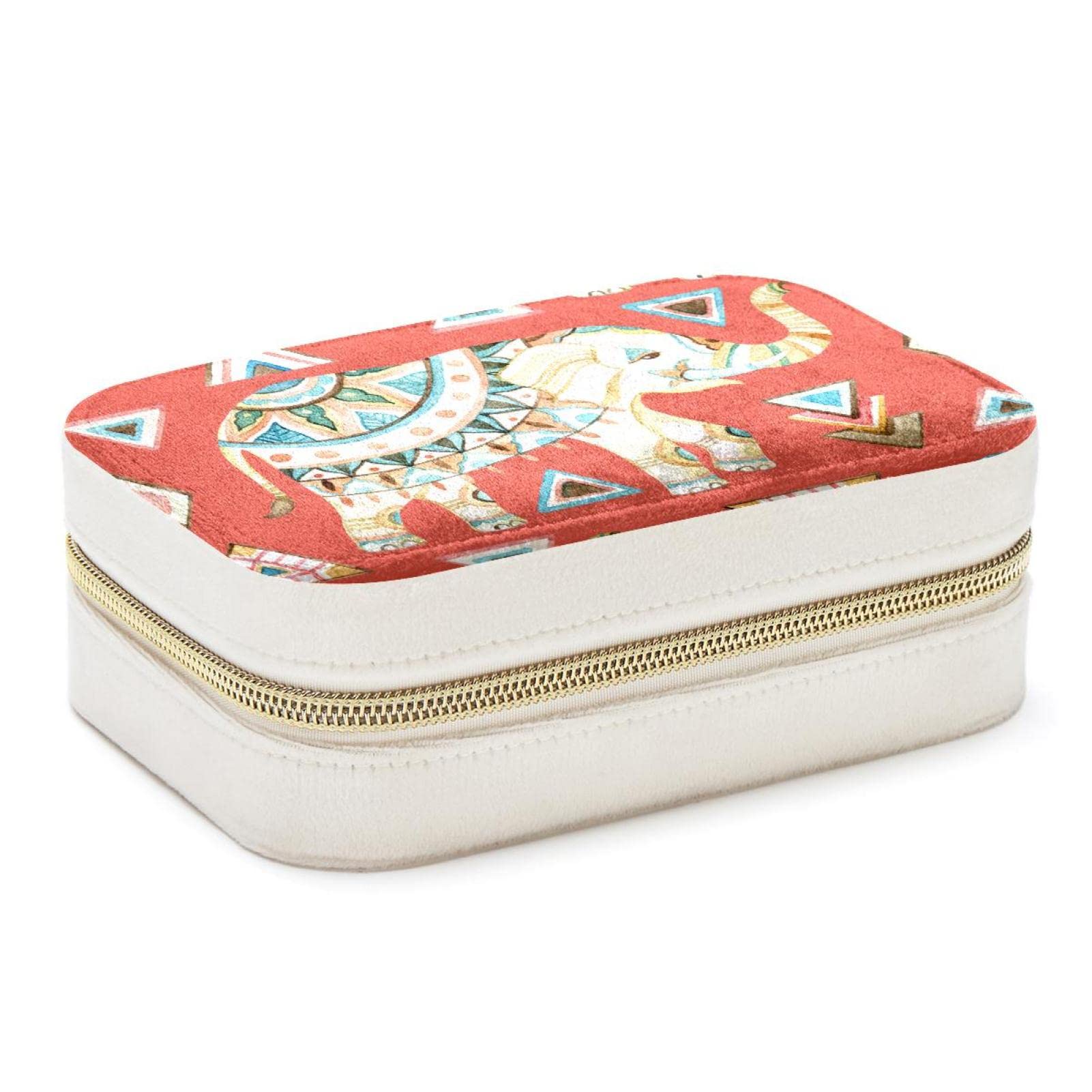 Boîte à bijoux portable éléphant pour voyages et déplacements quotidiens