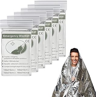Emergency Blanket (6-Pack) ,Emergency Foil Blanket– 83