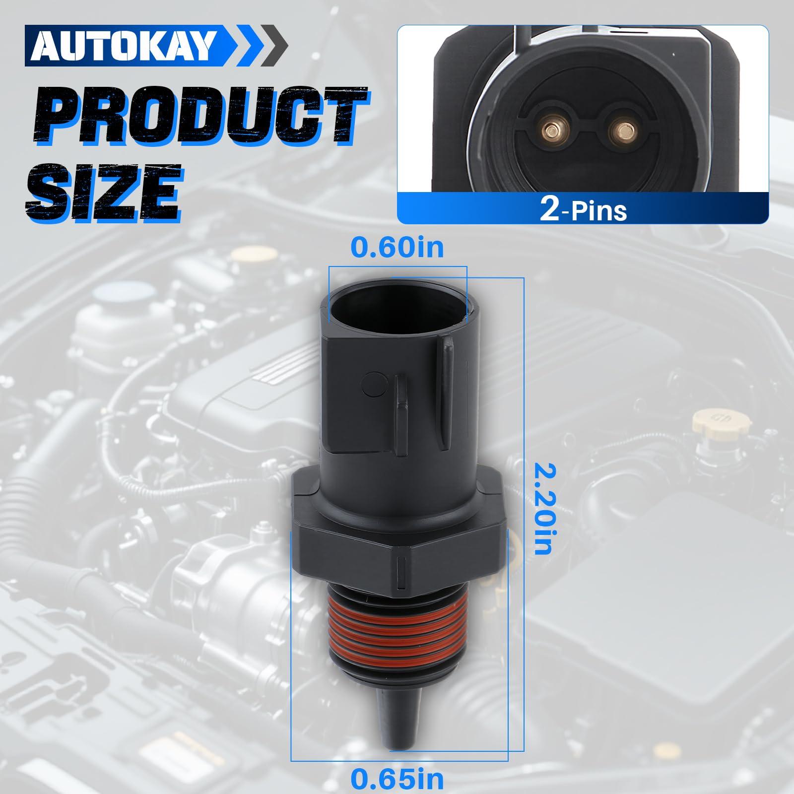 AUTOKAY AE5Z12A647A Sensore di temperatura dell'aria di aspirazione della carica ambientale adatto per Ford Lincoln Mercury