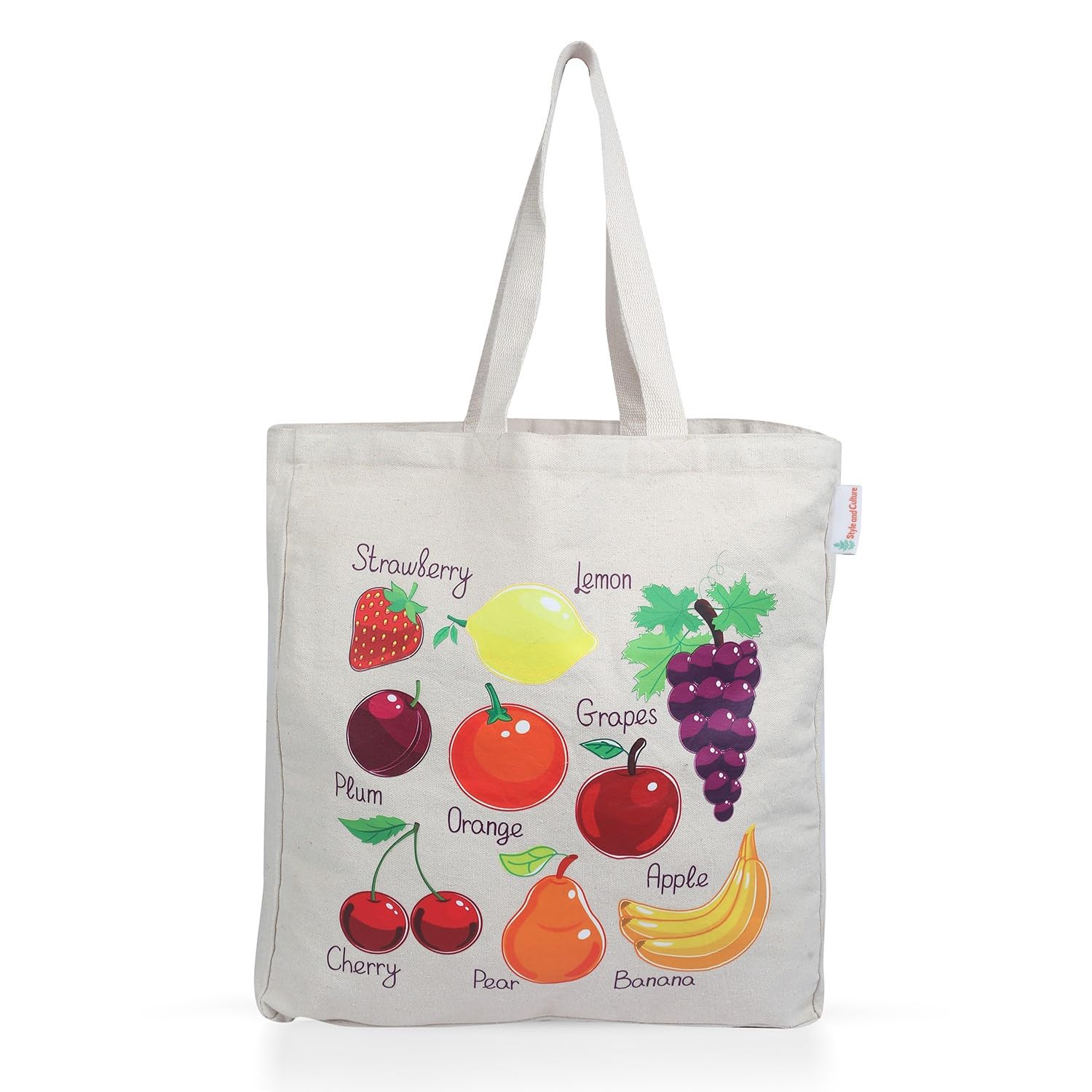 Style and Culture Reusable Canvas tote grocery bag