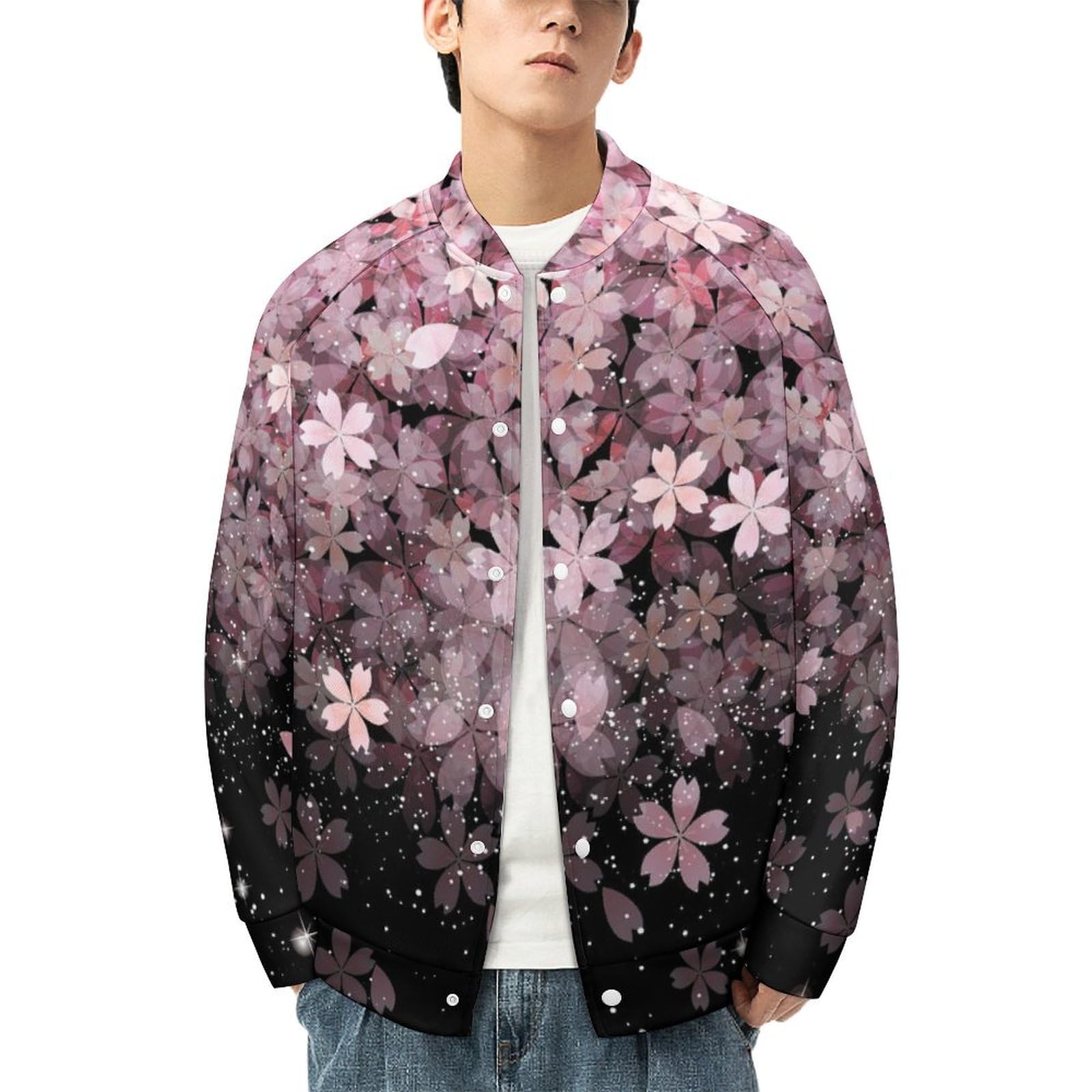 Amazon.co.jp: さくら 桜柄 スタジャン メンズ レディーズ ゆったり