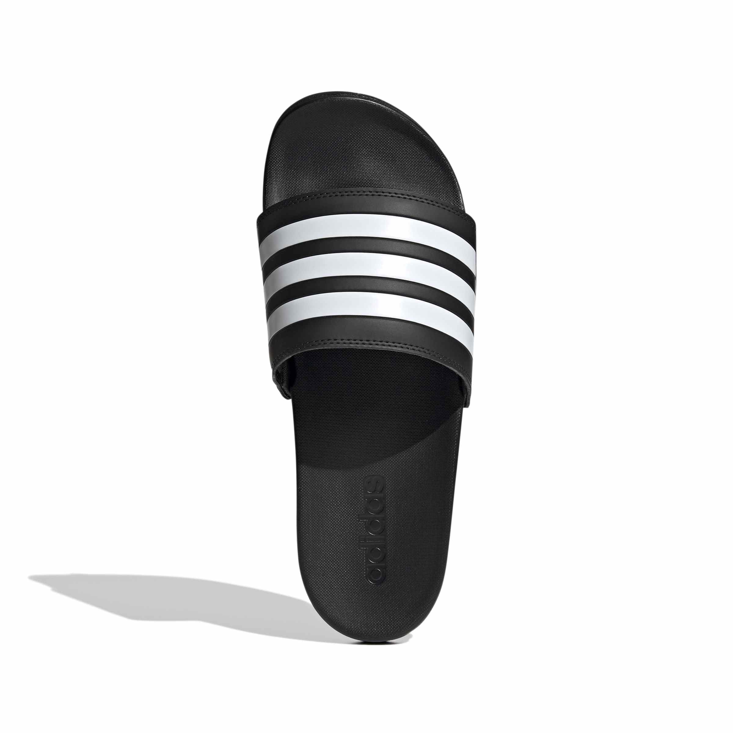adidas Mixte Adilette Comfort Slides, Core Black / Cloud White, 42 EU