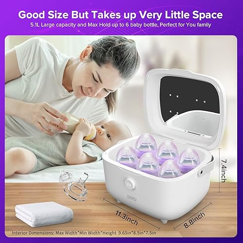 Miniatura 5 de SANSI 15W UV Light Sanitizer Box with 360° UVC Chips, Sanitizes in 5 Minutes 5.1L Large Capacity Sanitizer for Baby & The Whole Family