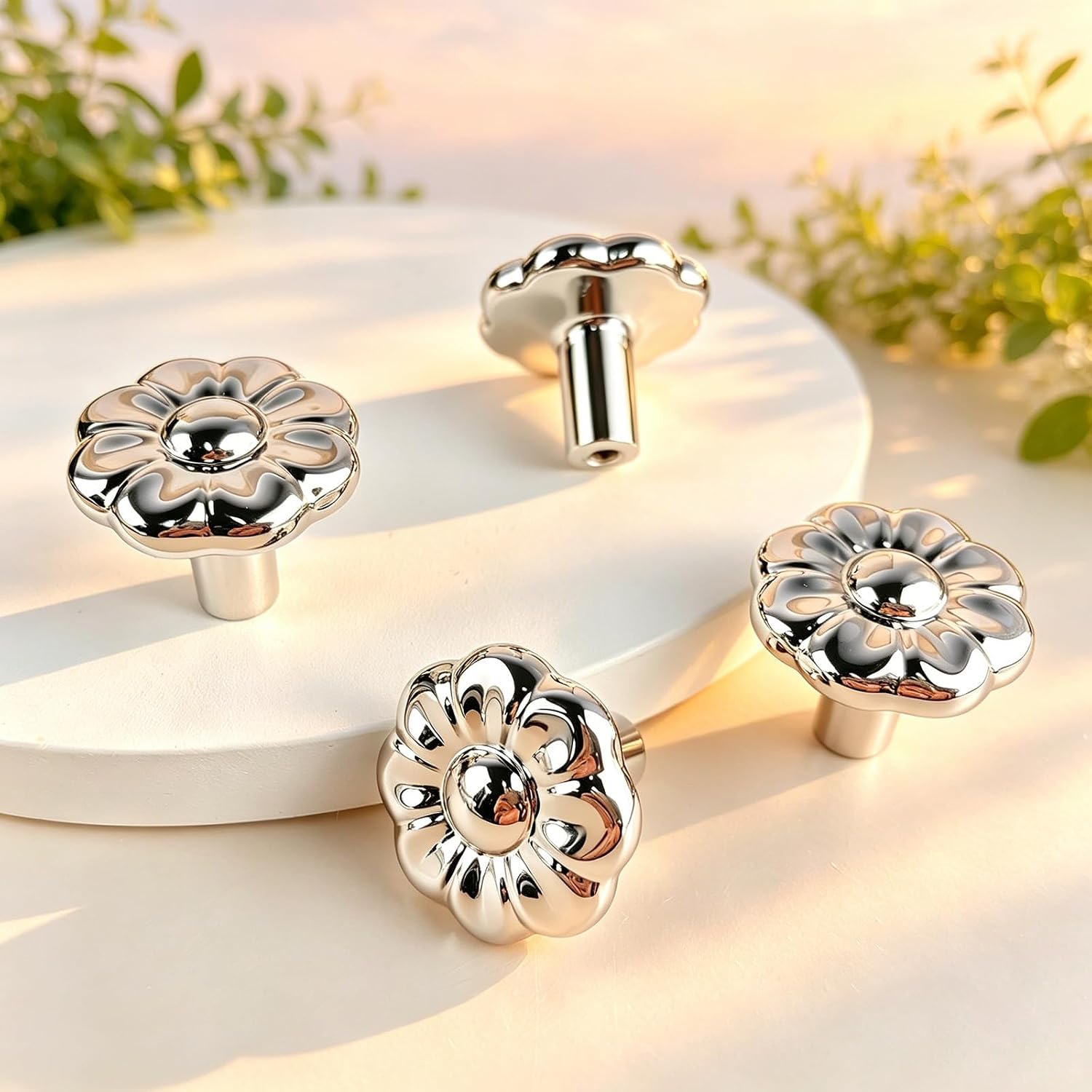 Polished Chrome Cabinet Knobs Silver Drawer Pull Zinc Hardware Handles image 5