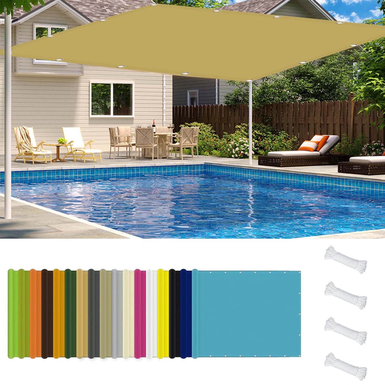 Toldo rectangular impermeable para balcón y cenas al aire libre en patios residenciales