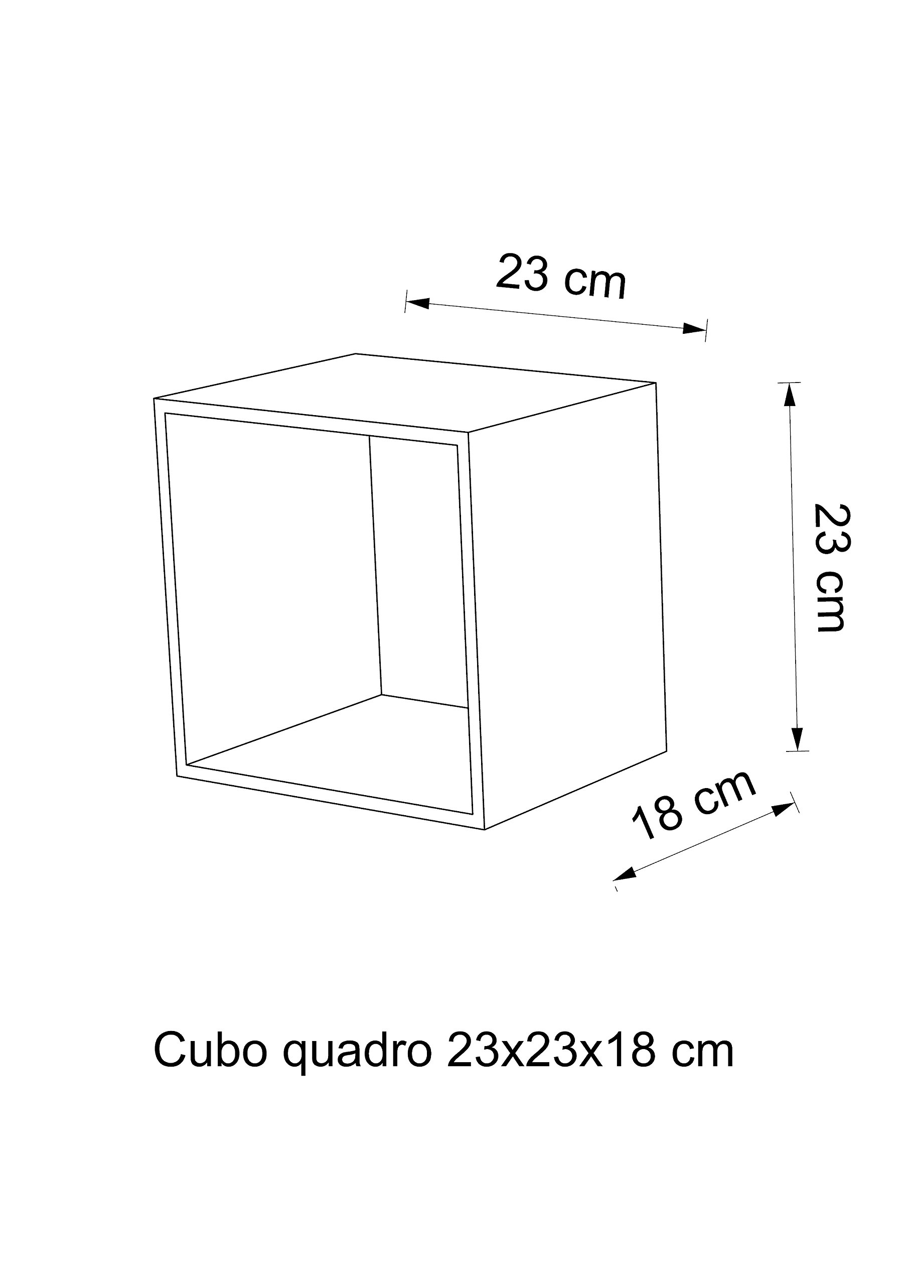 VE.CA-Italy CUBO in Vetro N.1 CUBO Piccolo 23X23 CM Made in Italy Inclusi I Supporti per L'INSTALLAZIONE A Muro