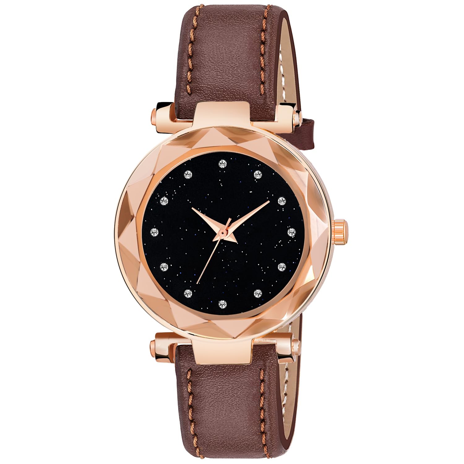 Talgo Alluring Analogue 12Diamond Brown Dial and Brown Leather Strap Graceful Stylish Wrist Watch for Girl and Women Pack of 1-GENRG12DBLKDBRWL (B0CBPH2VR3) Amazon Price History, Amazon Price Tracker
