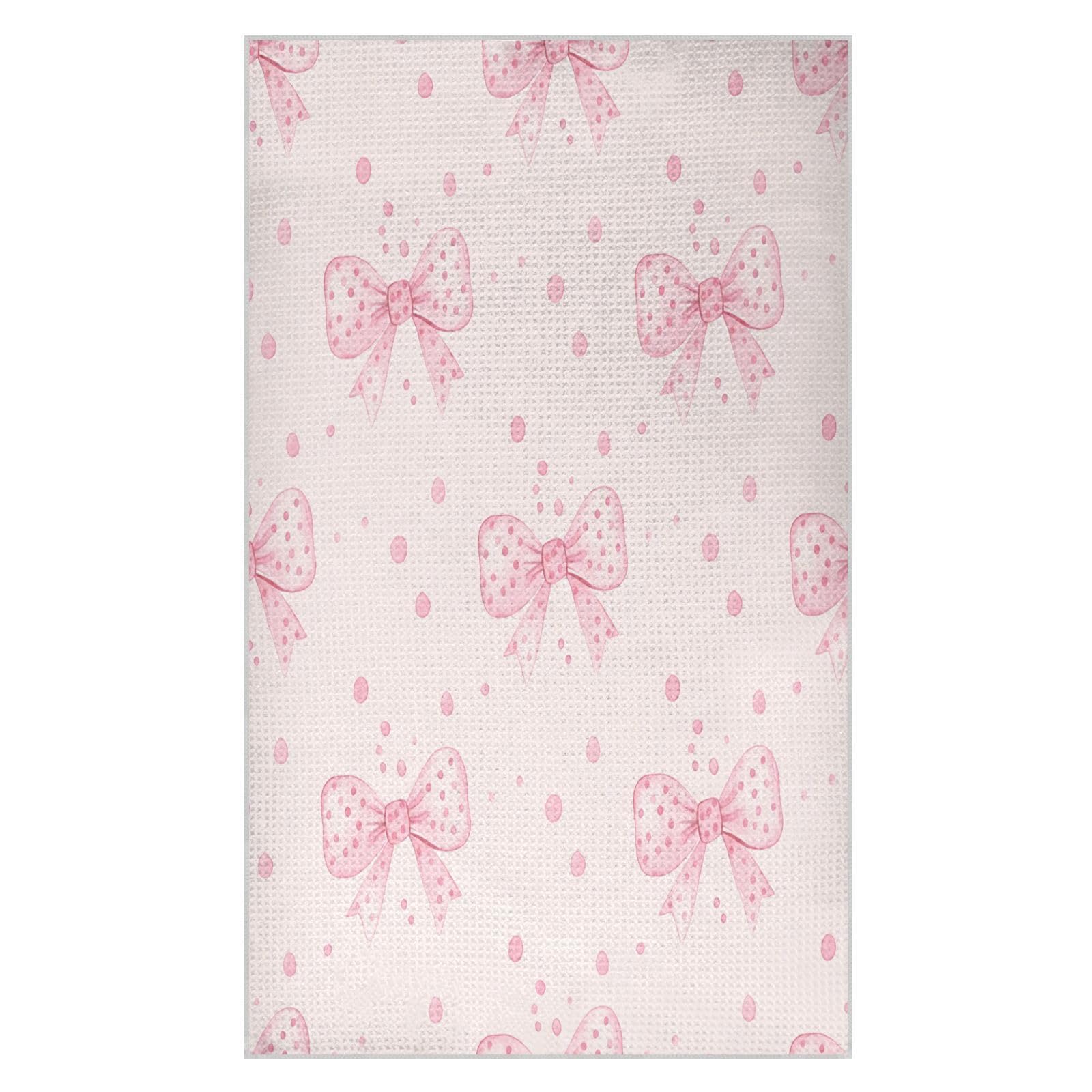 BURSTDDY Bows Kitchen Towels,Absorbent Dish Towels 2 Pack
