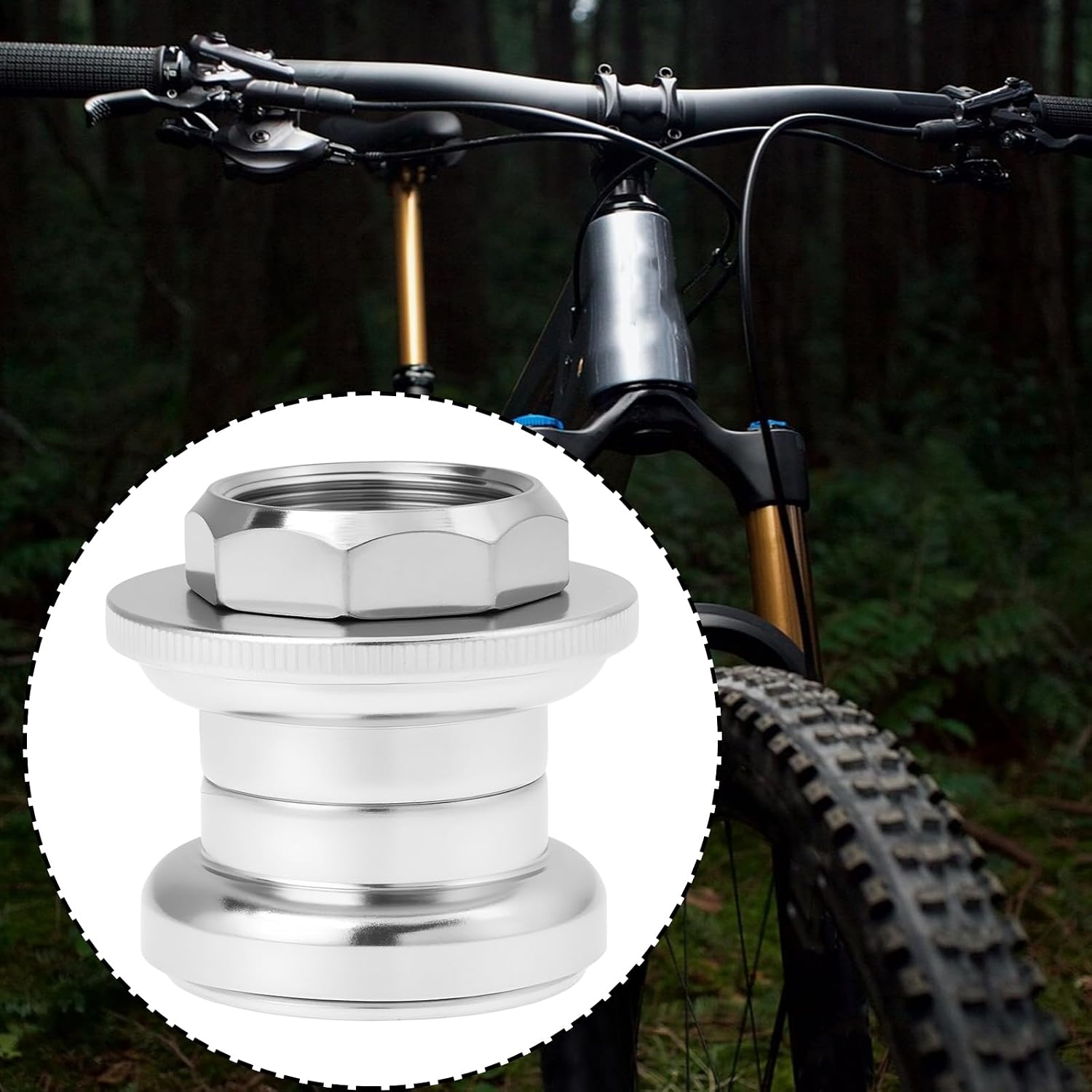 1 Set 25.4mm 1 Inch Bicycle Headset Threaded Mountain Headset Sealed Bearings for Mountain Bike