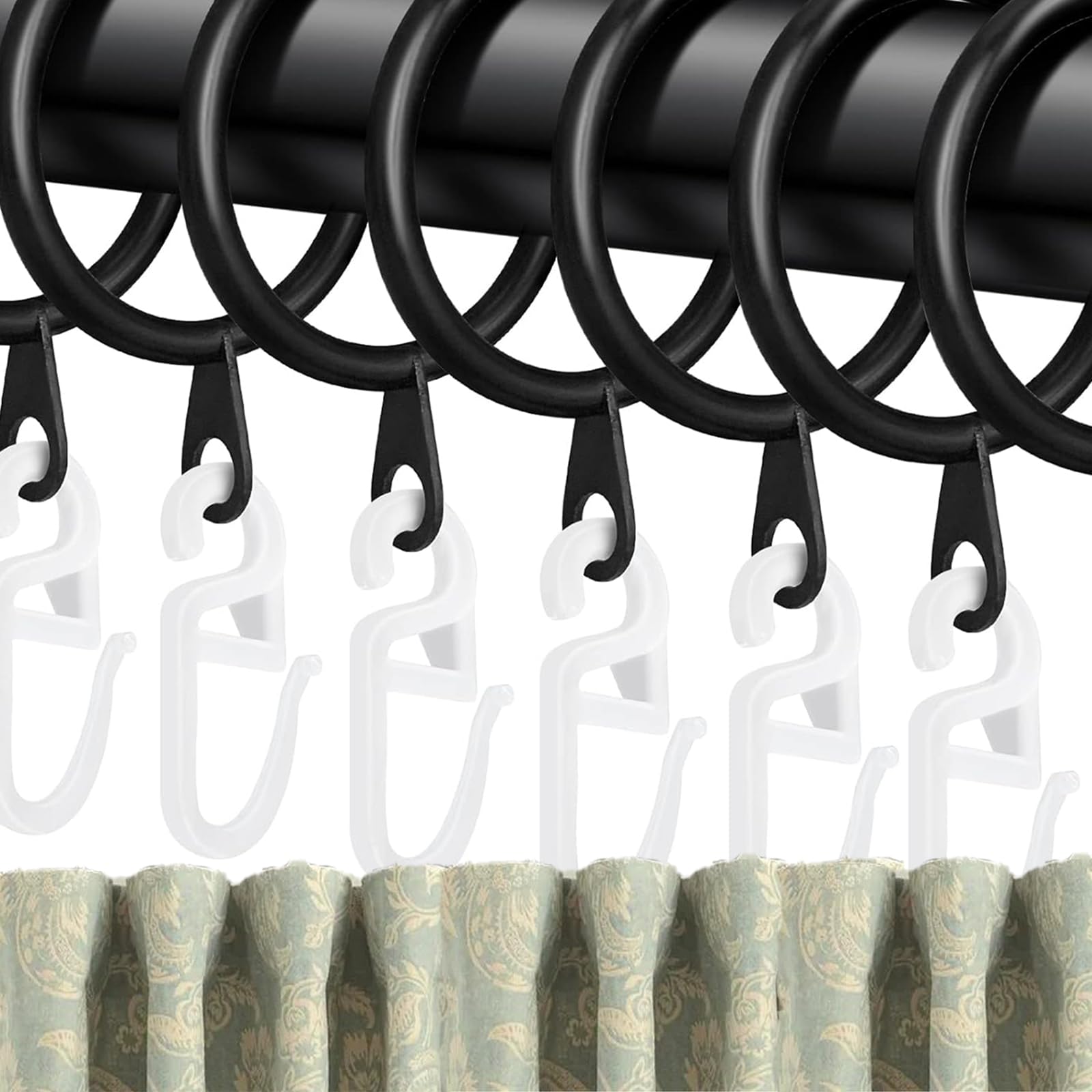 Set Di 100 Ganci Per Tazze Rivestiti In Vinile Bianco - 6 Misure Diverse (da 1/2" A 1-1/4") - Perfetti Per Appendere Tazze, Tende, Piante E Altro