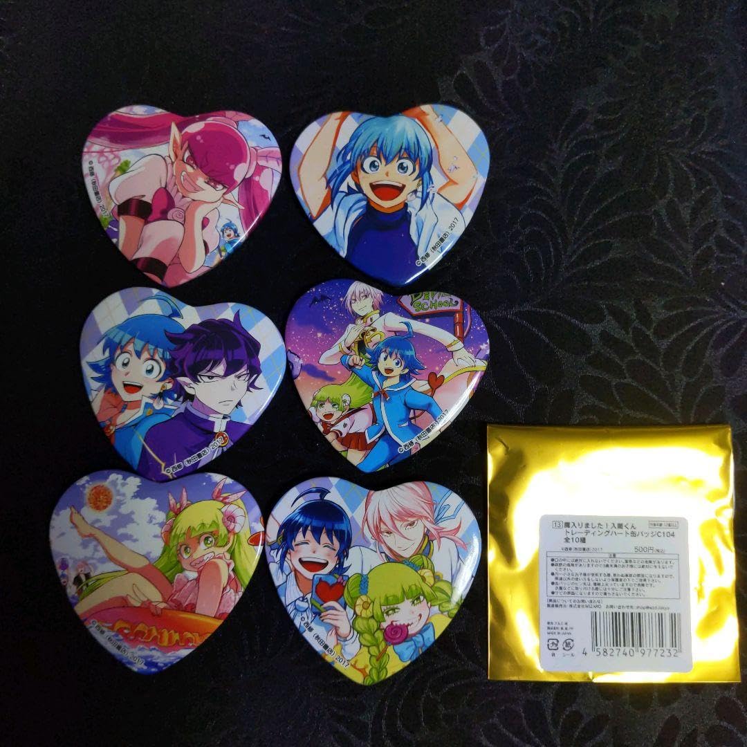 魔入りました！入間くん ハート缶バッジセット 魔入りました！入間くん in NAMJATOWN 悪魔級魔茶会 ハート缶