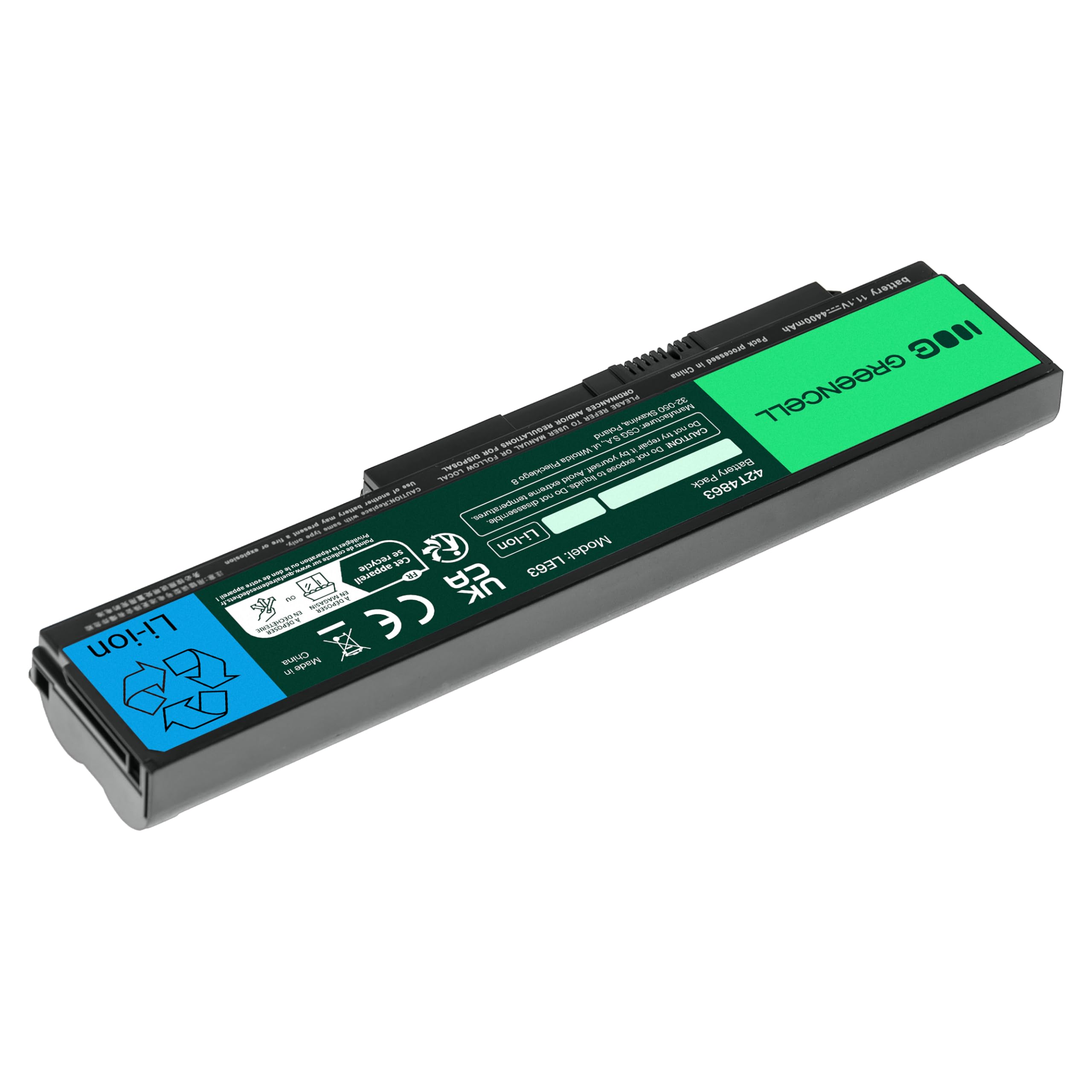Green Cell Standardowa seria bateria do laptopa Lenovo ThinkPad X230 X230i, zastępuje akumulatory 0A36306 0A36307 45N1022 45N1023 45N1026 45N1028 45N1029 45N1175 (6 ogniw 440) 0 mAh 11. 1 V czarny)