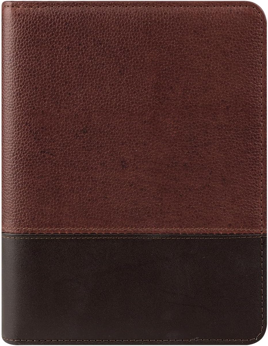 FranklinCovey - Logan Ring-Bound Binder for FranklinCovey Planners | Leather - Open Binder (Classic, Chocolate/Espresso)