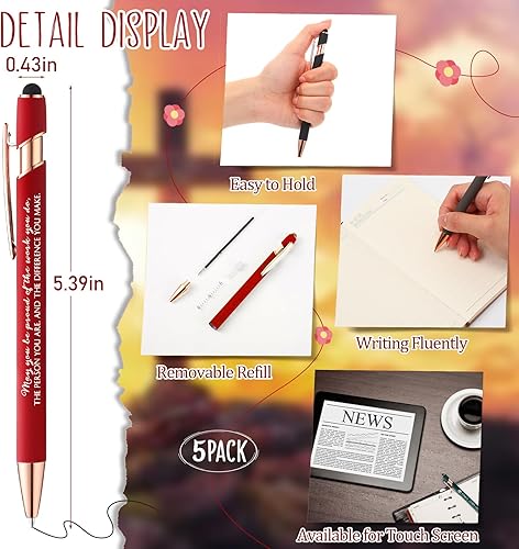 Miniatura 3 de Ireer Juego de 10 cuadernos de agradecimiento con bolígrafos, regalos de agradecimiento al equipo a granel para empleados, profesores, enfermeras,