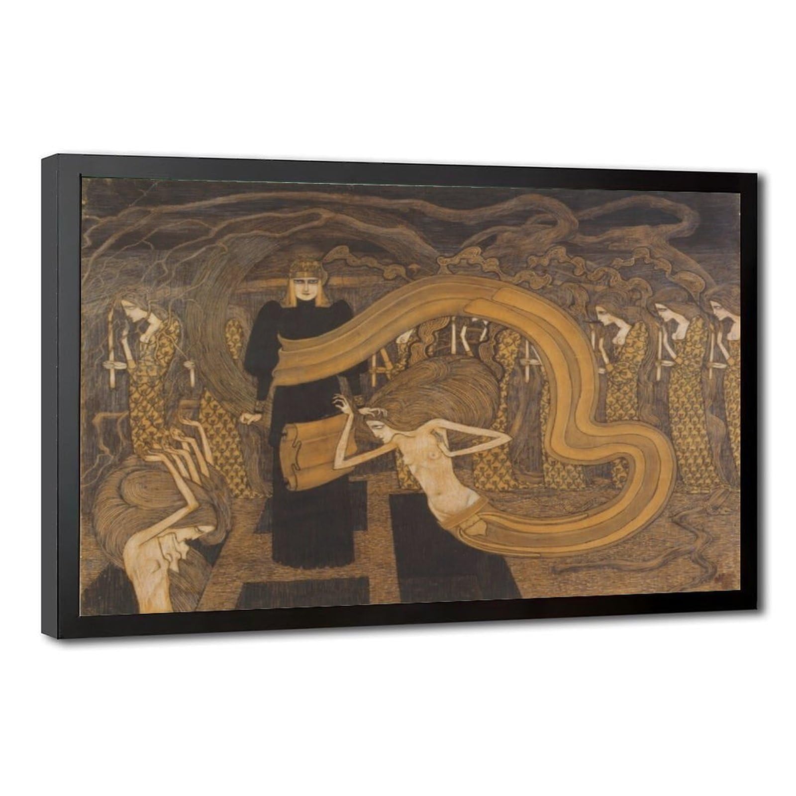 WCYB Jan Toorop Fatality 1893 Posters Prints Canvas Deco Paintings Wall Art Hangable Frame 20" L X 30" W