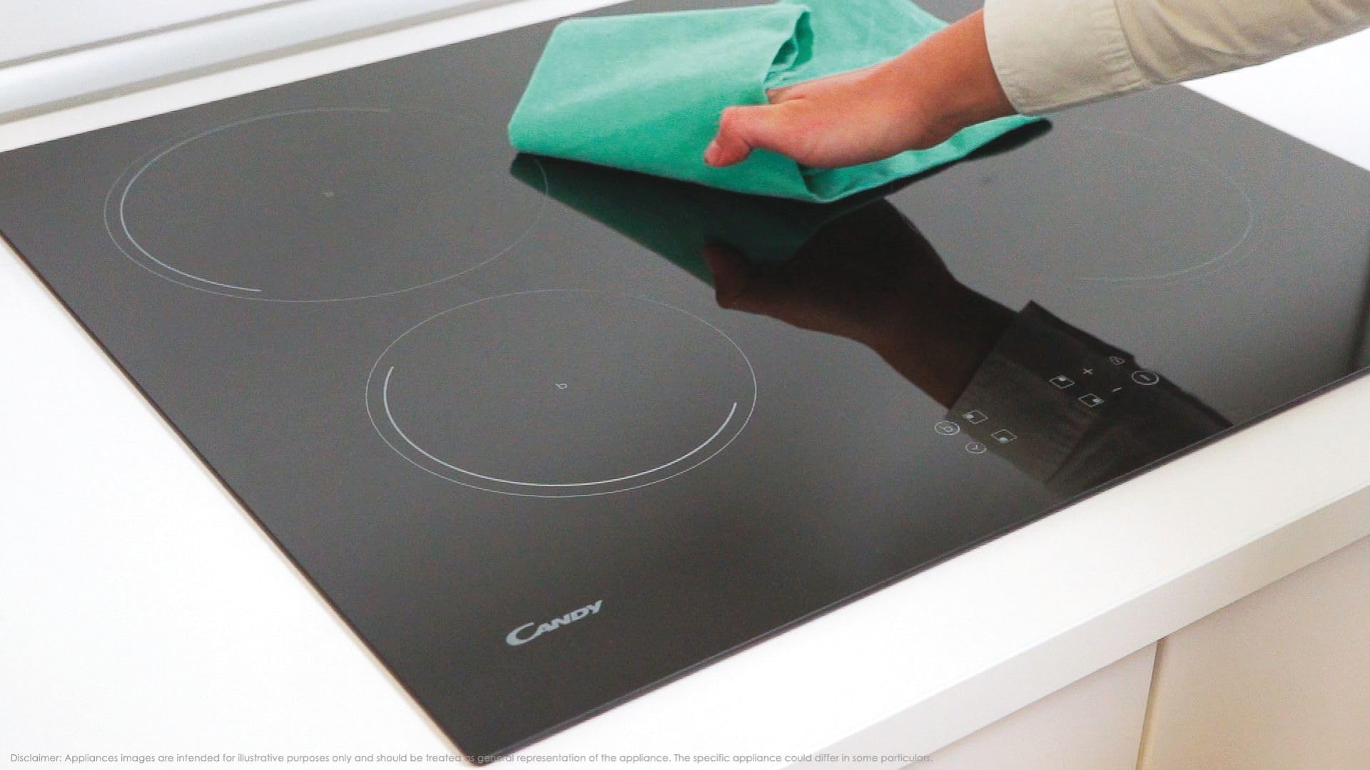 Candy Idea Piano Cottura a Induzione 4 Fuochi in Vetroceramica, Cottura Rapida con Funzione Booster, Power Management per Ottimizzare i Consumi, Blocco di Sicurezza, 59 x 52 x 6 cm, Nero - CITT642C/E1