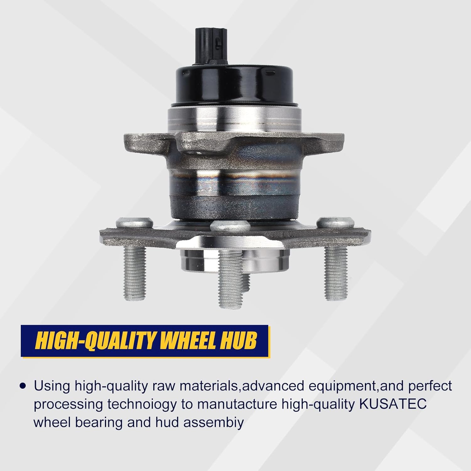 KUSATEC 512209 Rear Wheel Bearing and Hub Assembly Compatible 2000-2005 Toyota Echo, with 2004-2006 Scion xA xB, 4 Lug Bolts w/ABS