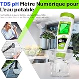 UIUZMAR pH Mètre 4 en 1 Testeur pH Piscine Électronique - 4