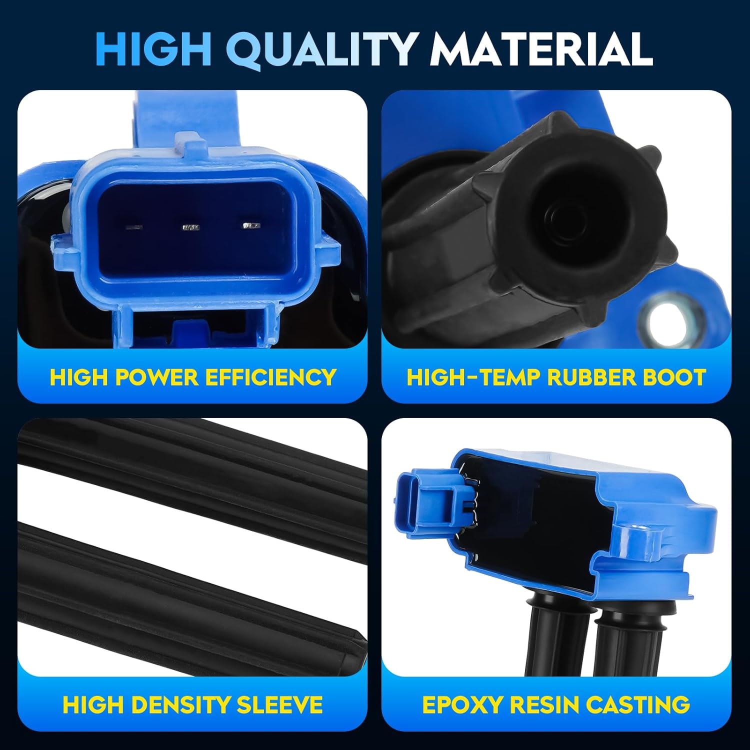 Ignition Coil Pack for Dodge Ram 1500 2500 3500 5.7L 6.4L V8, Charger Challenger Durango Magnum, for Jeep Grand Cherokee Commander, for Chrysler 300 Aspen, Replaces UF504 5C1569 C1526 C1648, 8PCS