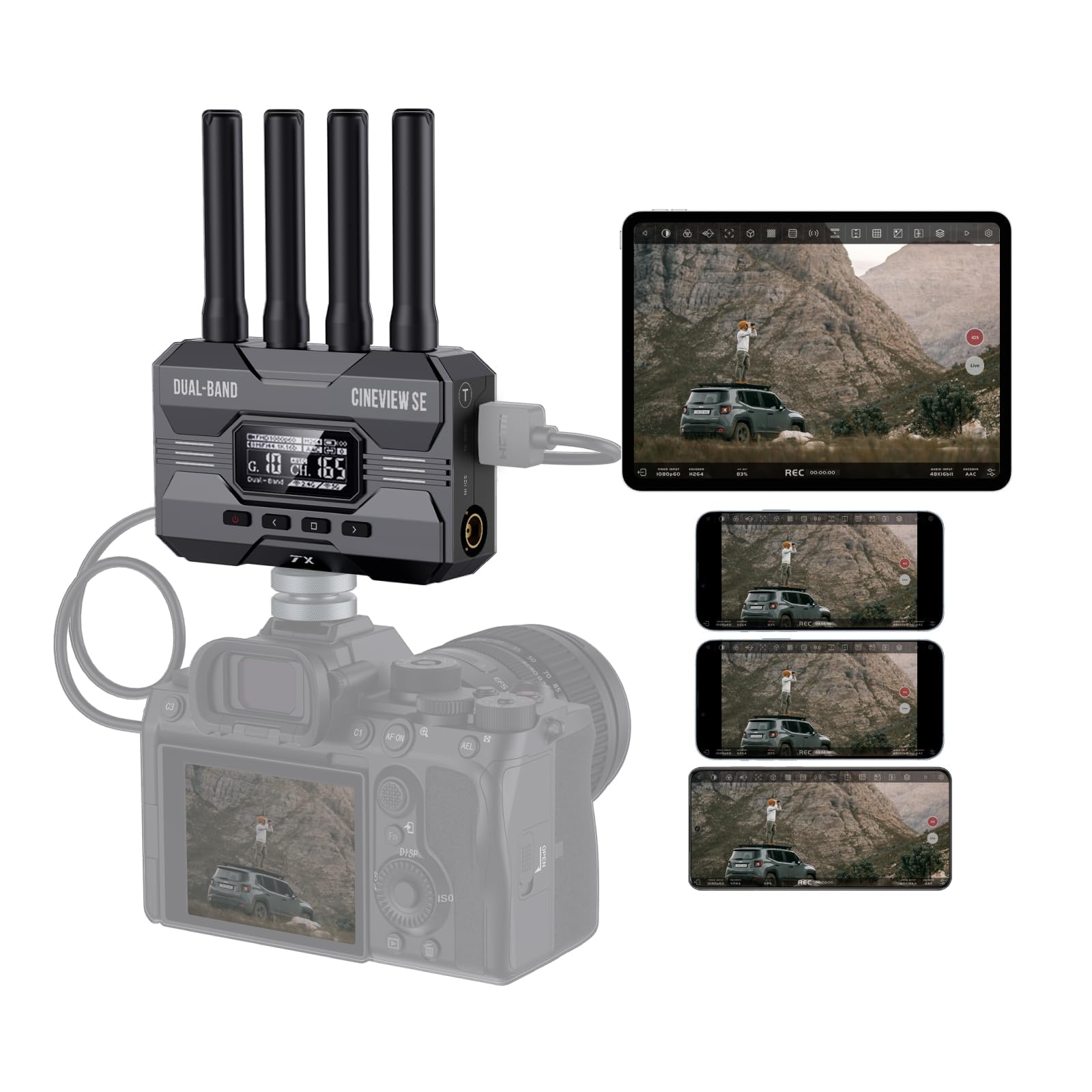 Accsoon CineView SE ワイヤレス映像　レシーバー Amazon.com: Accsoon CineView SE Wireless Video Transmitter, 1080P