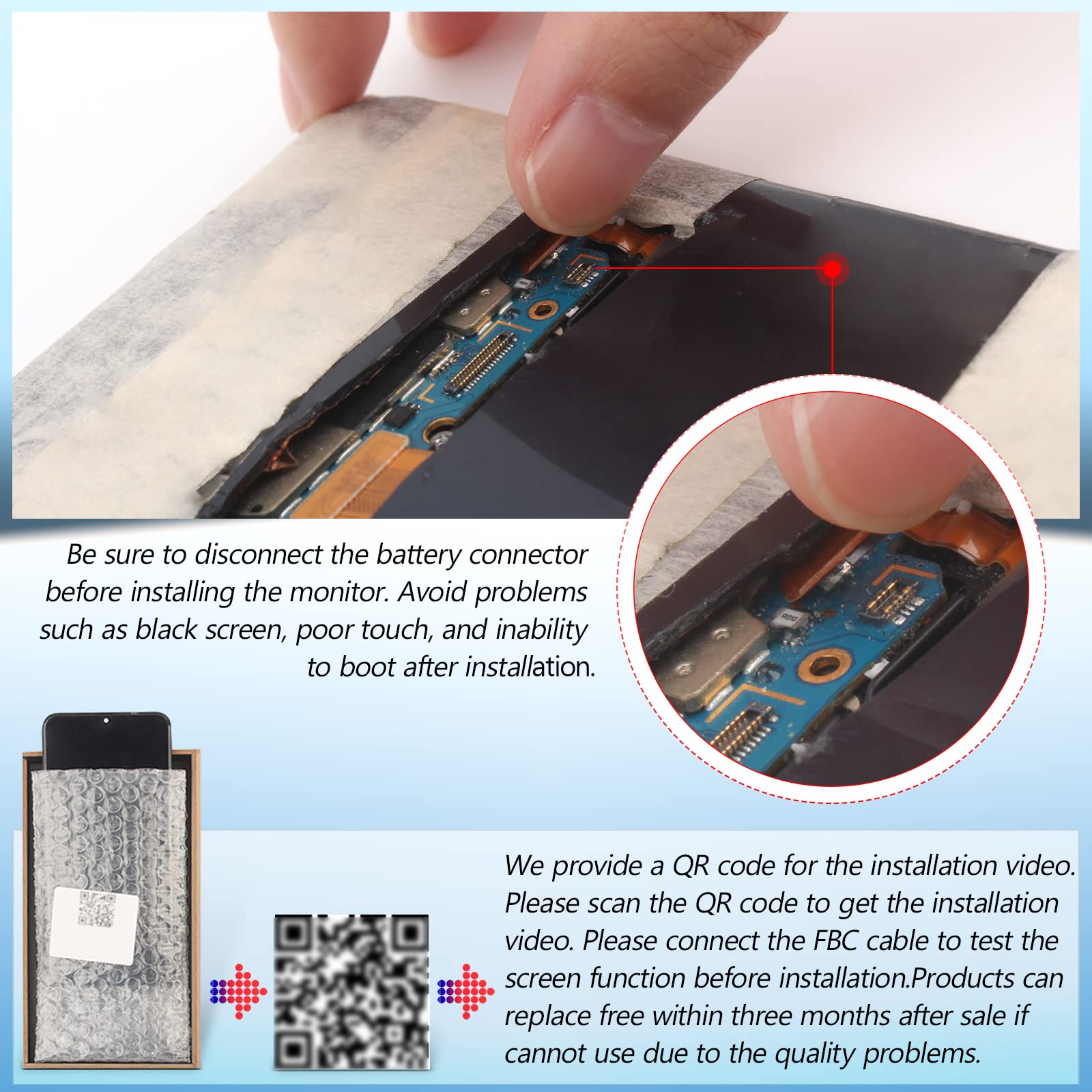 per Samsung Galaxy A12 SM-A125F A125M A125U A125 Schermo Completo Touch LCD Display di Ricambio con Pellicola di Protezione Schermo e Strumenti 6.5" Nero