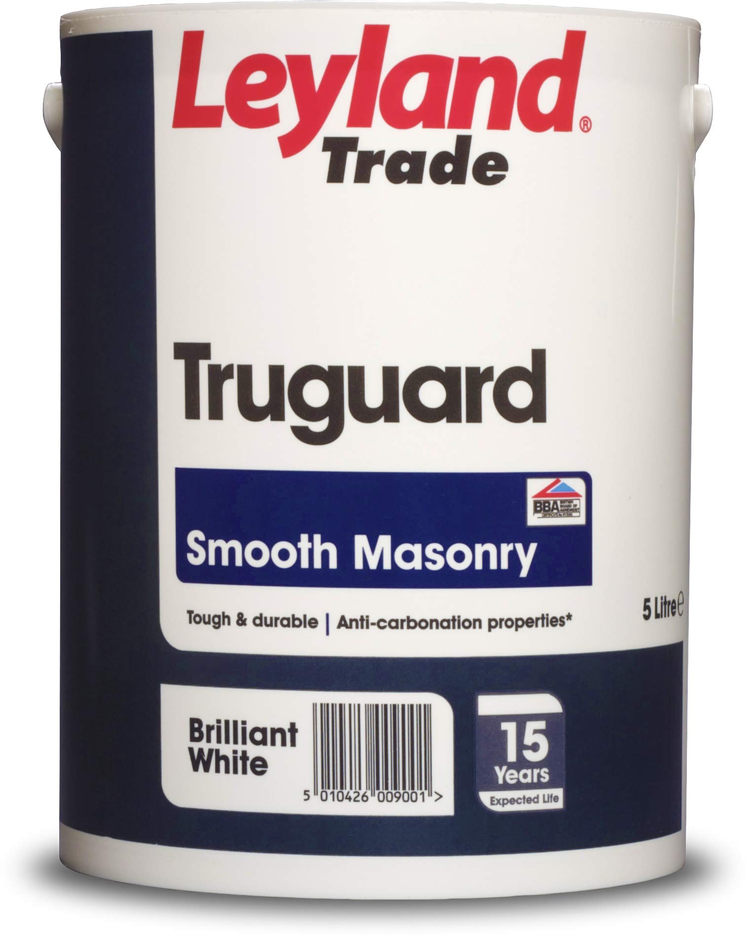 Leyland Trade Truguard Smooth Masonry Paint - Brilliant White 5L