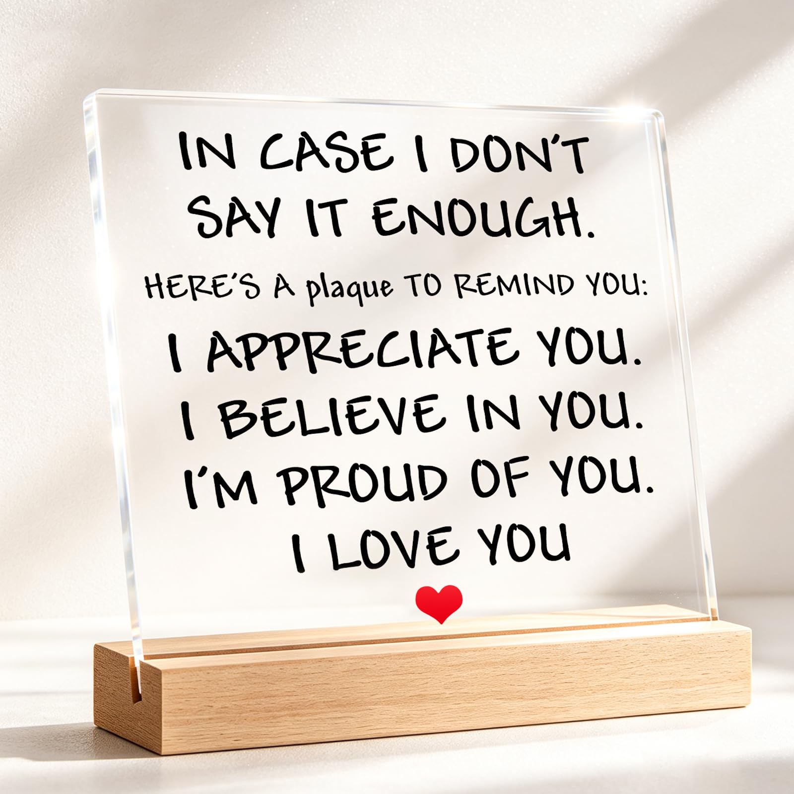 KAAYEE Gift for Her from Husband, Acrylic Plaque Gifts for Him from Wife Girlfriend on Wedding Anniversary Birthday Valentines Day Christmas, Romantic I Love You Presents for Boyfriend Couple